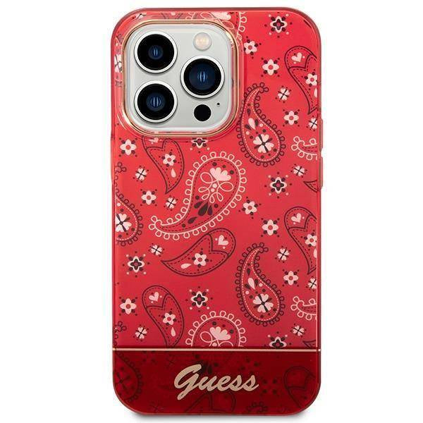 Viedtālruņa aizmugurējais vāciņš Apple iPhone 14 Pro Max Paisley Collection - Sarkana