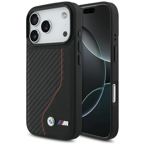 Viedtālruņa aizmugurējais vāciņš Apple iPhone 17 Pro Max Carb Logo Mag - Melna
