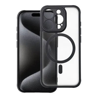 Viedtālruņa aizmugurējais vāciņš Apple iPhone 13 Mini Full Matte Mag - Melna,Caurspīdīga