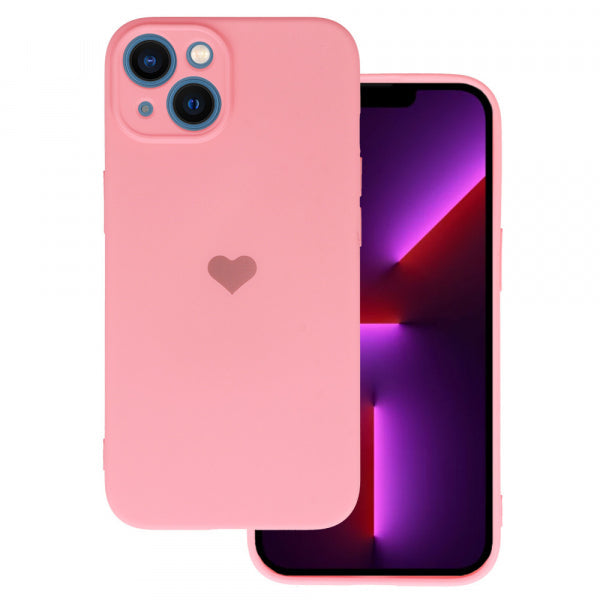 Viedtālruņa aizmugurējais vāciņš Apple iPhone 14 Pro Max Silicone Heart - Dažādās krāsās