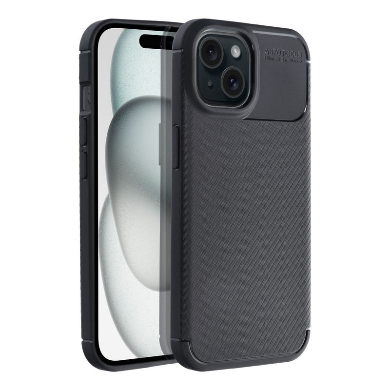 Viedtālruņa aizmugurējais vāciņš Apple iPhone 15 Carbon - Melna
