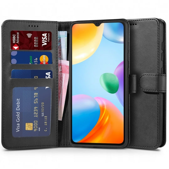 Viedtālruņa atveramais maciņš Xiaomi Redmi 10c Wallet - Melna