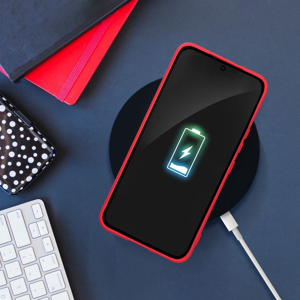 Viedtālruņa aizmugurējais vāciņš Samsung Galaxy S23 Ultra SILICON - Sarkana