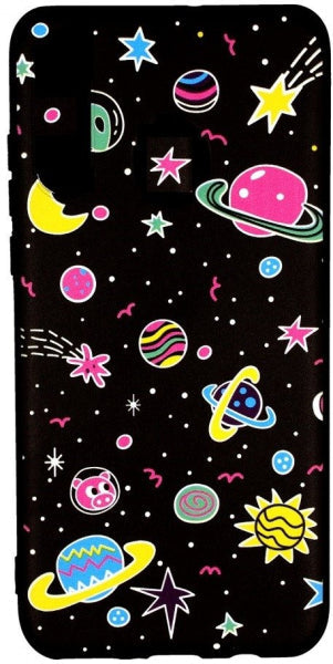 Viedtālruņa aizmugurējais vāciņš Samsung Galaxy S10 Art Pink Planet - Melna ar dizainu