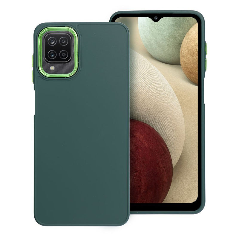 Viedtālruņa aizmugurējais vāciņš Samsung Galaxy A12 Frame Case - Zaļa