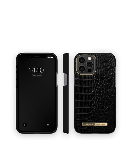 Viedtālruņa aizmugurējais vāciņš Apple iPhone 13 Pro Max Neo Noir Croco - Melna