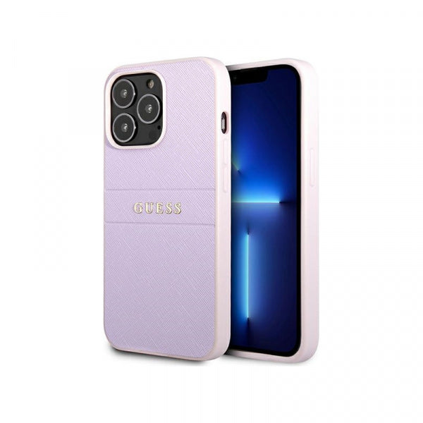Viedtālruņa aizmugurējais vāciņš Apple iPhone 13 Pro Leather Saffiano - Purpura