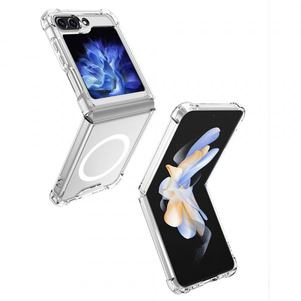 Viedtālruņa atveramais maciņš Samsung Galaxy Z Flip 5 Acrylic Mag - Caurspīdīga