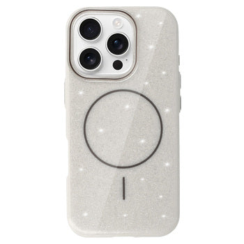 Viedtālruņa aizmugurējais vāciņš Apple iPhone 15 Shiny Mag - Bēša