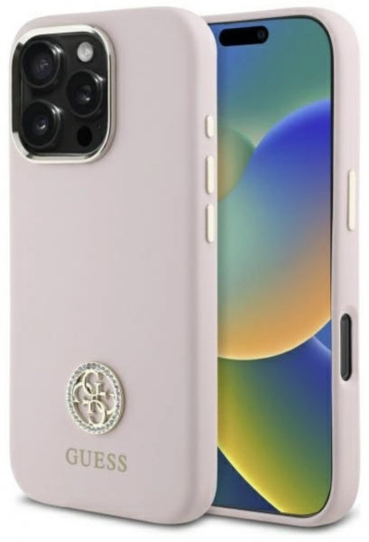 Viedtālruņa aizmugurējais vāciņš Apple iPhone 16 Pro Max Log Strass - Rozā