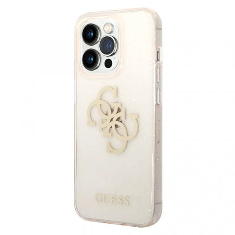 Viedtālruņa aizmugurējais vāciņš Apple iPhone 14 Pro Big Metal Logo - Zelta