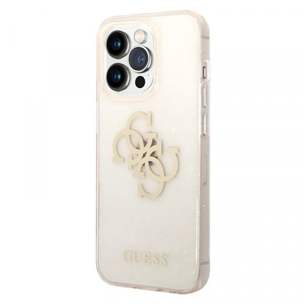 Viedtālruņa aizmugurējais vāciņš Apple iPhone 14 Pro Big Metal Logo - Zelta