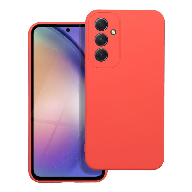 Viedtālruņa aizmugurējais vāciņš Samsung Galaxy A54 Silicone Part - Persiks