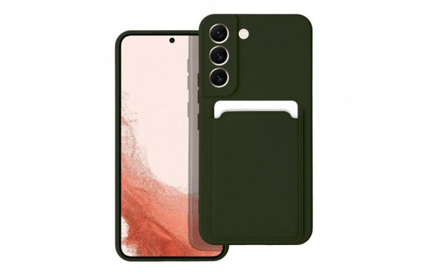 Viedtālruņa aizmugurējais vāciņš Samsung Galaxy S22 Card Case - Zaļa