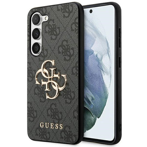 Viedtālruņa aizmugurējais vāciņš Samsung Galaxy S23 4G Metal Logo - Melna