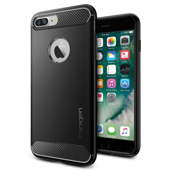 Viedtālruņa aizmugurējais vāciņš Apple iPhone 7 Plus Rugged Armor - Melna