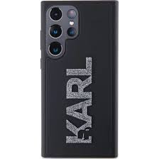 Viedtālruņa aizmugurējais vāciņš Samsung Galaxy S24 / S24 Ultra Glitter Logo - Melna
