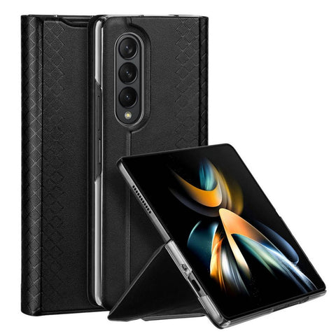 Samsung Galaxy Z Fold 4 Bril Leather - Melna