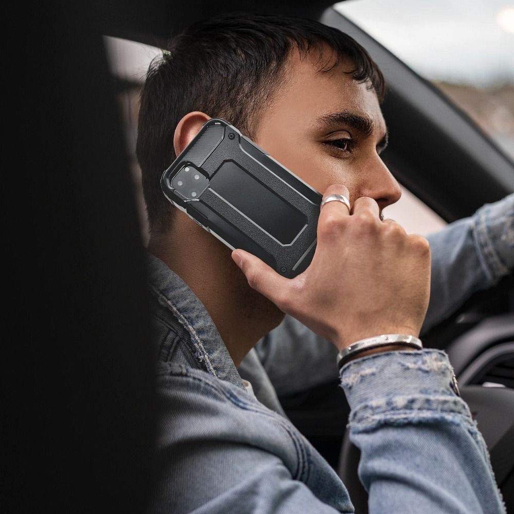 Viedtālruņa aizmugurējais vāciņš Apple iPhone 13 ARMOR - Melna