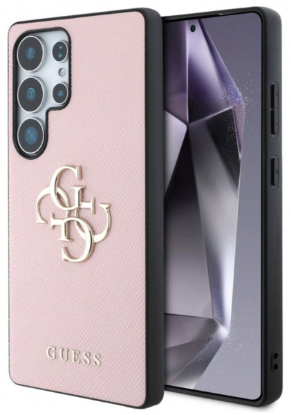Viedtālruņa aizmugurējais vāciņš Samsung Galaxy S25 Ultra Big Metal Logo - Rozā