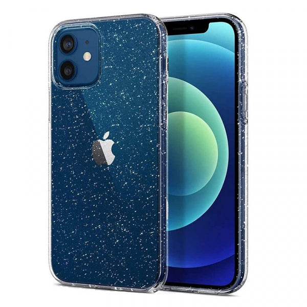 Viedtālruņa aizmugurējais vāciņš Samsung Galaxy A13 Crystal Glitter - Caurspīdīga sudraba