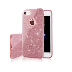 Viedtālruņa aizmugurējais vāciņš Samsung Galaxy A17 Glitter 3 In 1 - Rozā