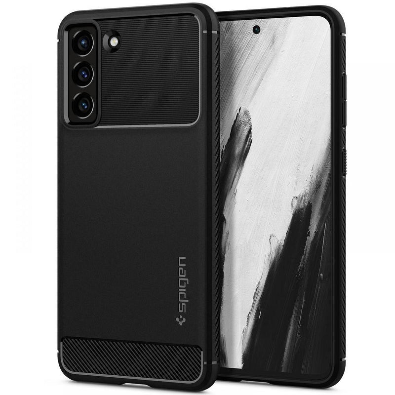 Viedtālruņa aizmugurējais vāciņš Samsung Galaxy S21 Fe Rugged Armor - Melna
