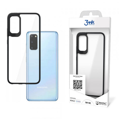 Samsung Galaxy S20 Satin Armor Case Pl - Melna caurspīdīga