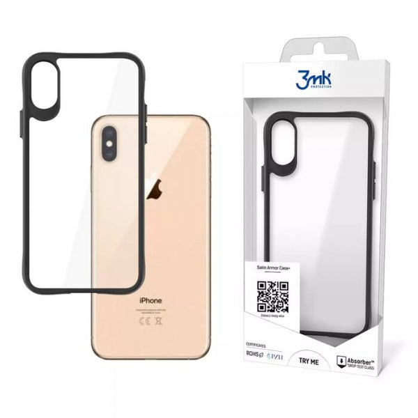 Viedtālruņa aizmugurējais vāciņš Apple iPhone XS Max Satin Armor Case Pl - Caurspīdīga