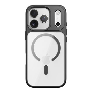 Viedtālruņa aizmugurējais vāciņš Apple iPhone 17 Pro Max Rock Mag - Melna,Caurspīdīga