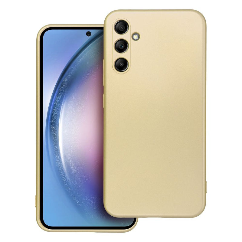 Viedtālruņa aizmugurējais vāciņš Samsung Galaxy A34 Metallic Case - Zelta