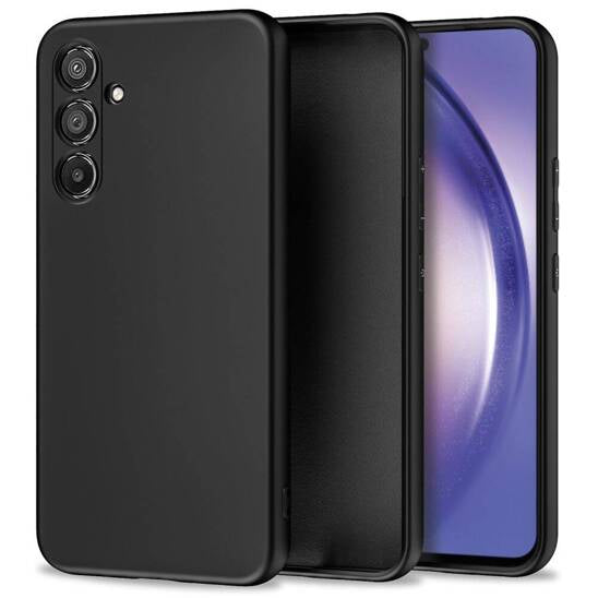 Viedtālruņa aizmugurējais vāciņš Samsung Galaxy A54 Silicon - Melna
