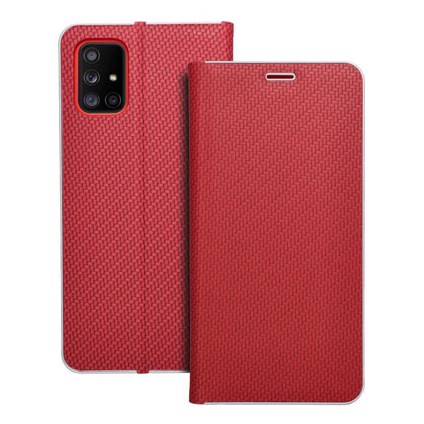 Viedtālruņa atveramais maciņš Samsung Galaxy A71 Luna Book Carbon - Dažādās k...