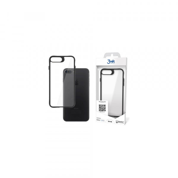 Viedtālruņa aizmugurējais vāciņš Apple iPhone 8 Plus Satin Armor Case Pl - Melna caurspīdīga