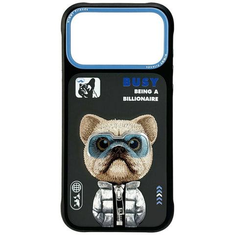 Viedtālruņa aizmugurējais vāciņš Apple iPhone 17 Pro Max / 17 Pro / 17 Nimmy Cool&Cute 2.0 Dog - Melna