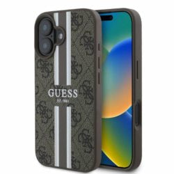 Apple iPhone 16 Stripe Collection Mag - Brūna,Ar Dizainu