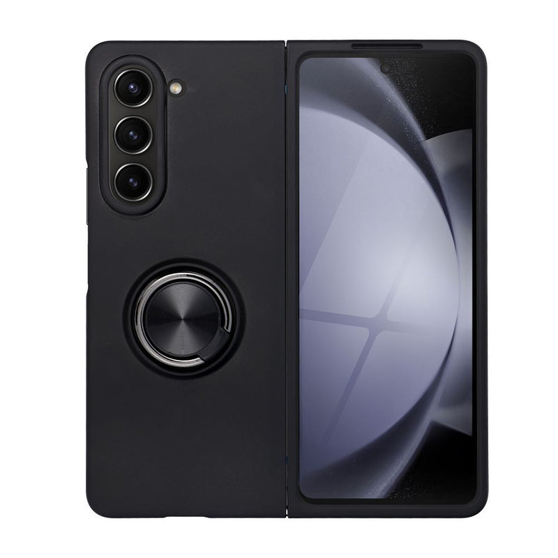 Viedtālruņa atveramais maciņš Samsung Galaxy Z Fold 5 Silicone Ring - Melna