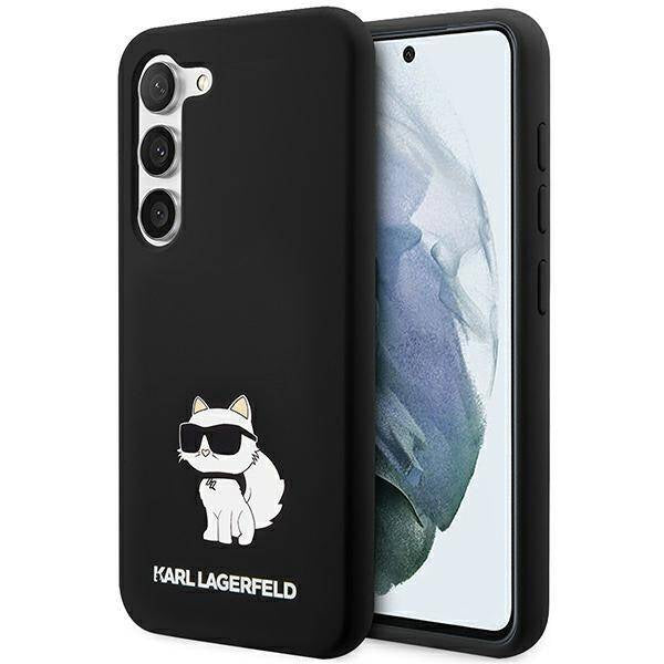 Viedtālruņa aizmugurējais vāciņš Samsung Galaxy S24 Silicone Choupette - Melna