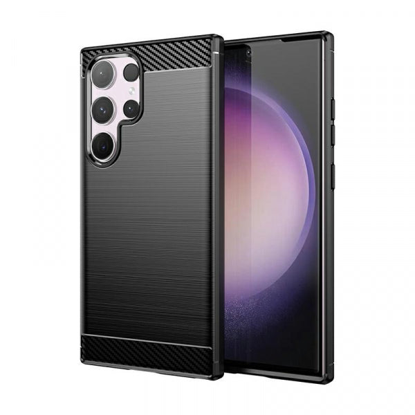 Viedtālruņa aizmugurējais vāciņš Samsung Galaxy S24 Carbon Pro - Melna