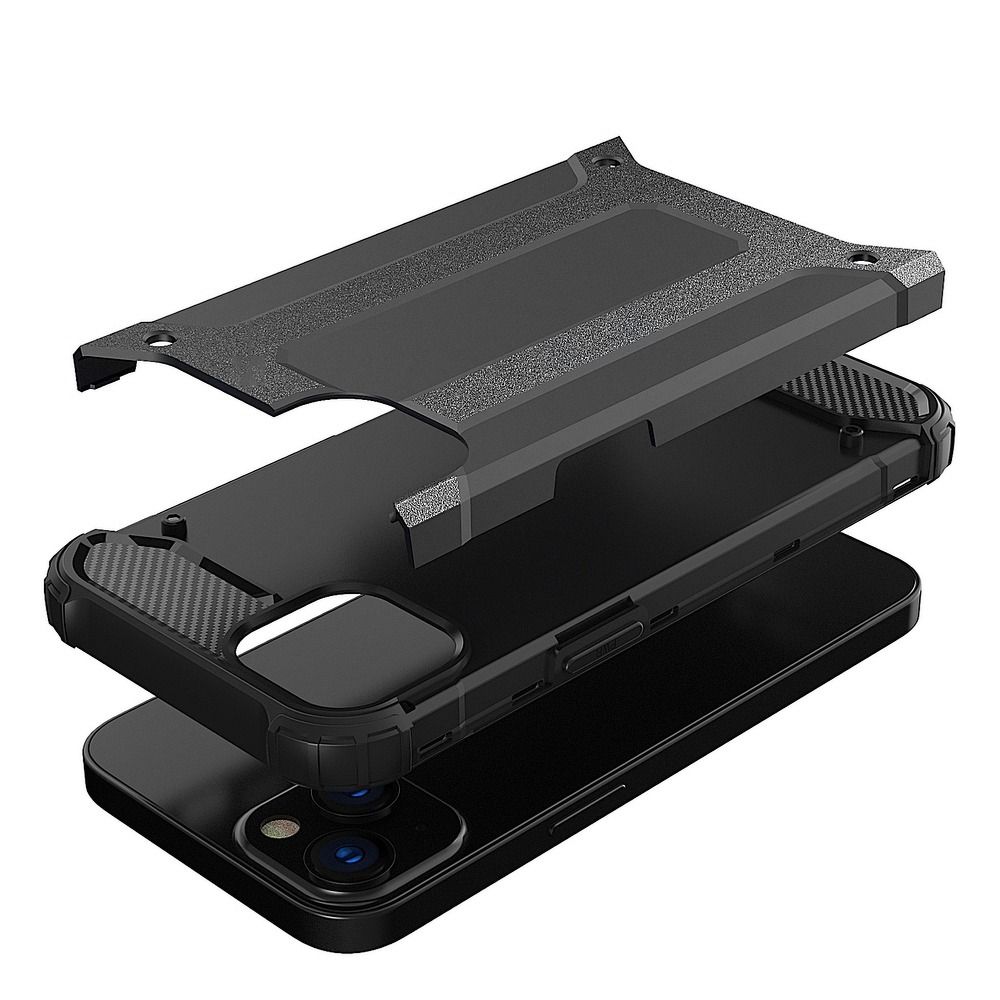 Viedtālruņa aizmugurējais vāciņš Apple iPhone 13 ARMOR - Melna