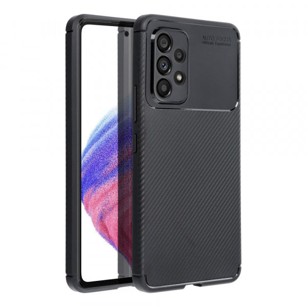 Viedtālruņa aizmugurējais vāciņš Samsung Galaxy A57 Carbon Case - Melna