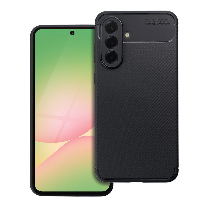 Viedtālruņa aizmugurējais vāciņš Samsung Galaxy A56 Carbon Premium - Melna