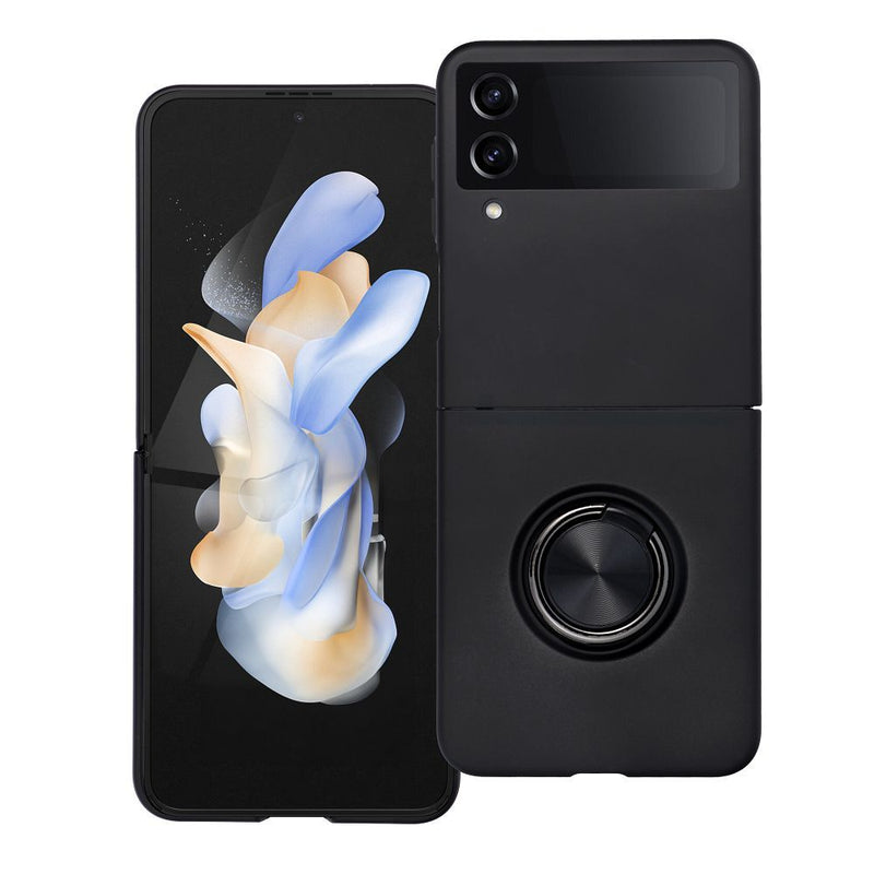 Viedtālruņa atveramais maciņš Samsung Galaxy Z Flip 4 Silicone Ring - Melna