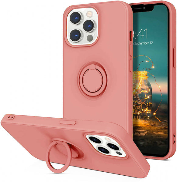 Apple iPhone 12 Pro Max Silicone Ring - Sarkana