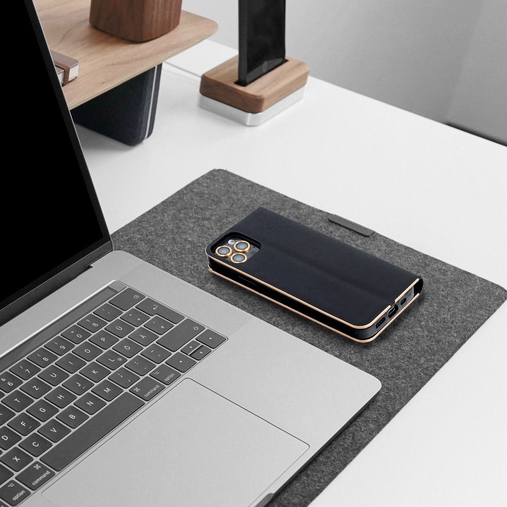 Viedtālruņa atveramais maciņš Huawei P Smart Luna book - Melna