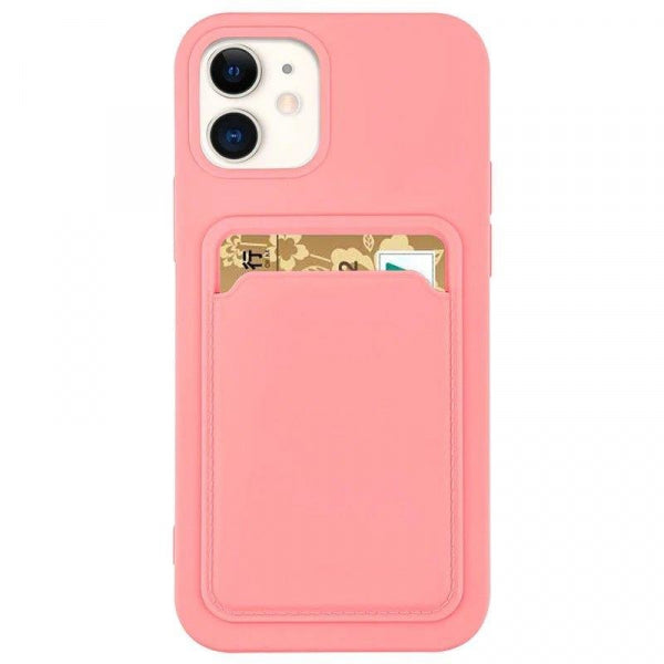 Viedtālruņa aizmugurējais vāciņš Samsung Galaxy A52 Card Case - Rozā