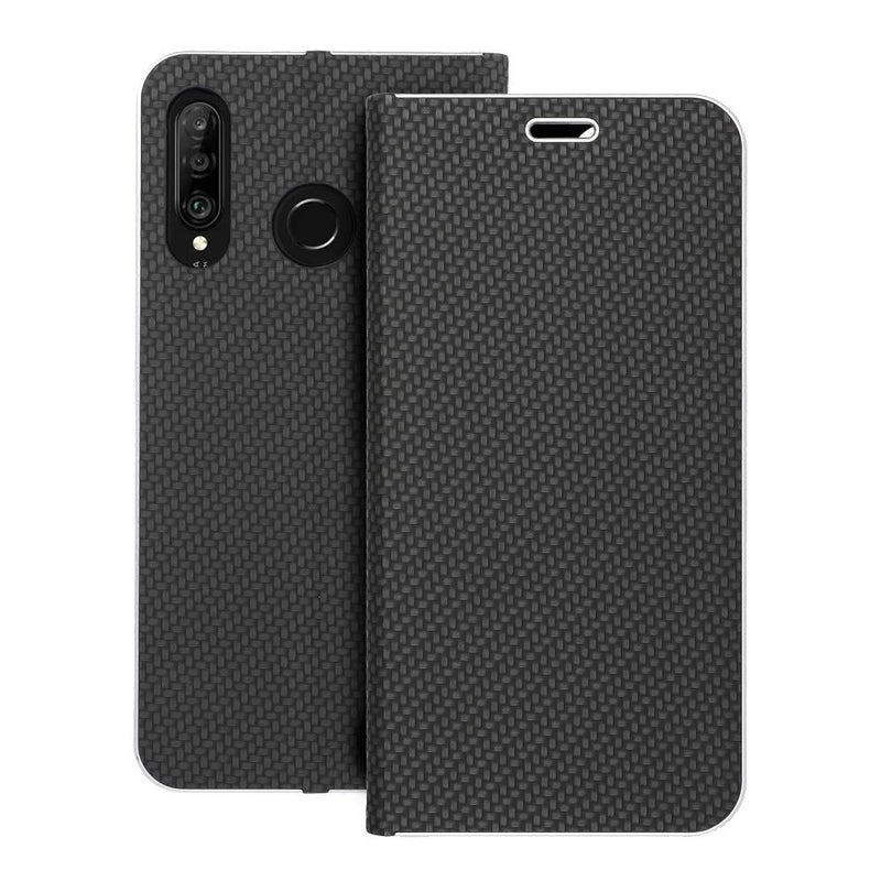Viedtālruņa atveramais maciņš Huawei P30 Lite Luna Book - Melna