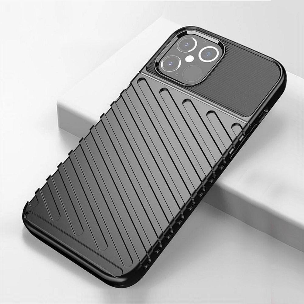 Viedtālruņa aizmugurējais vāciņš Apple iPhone 16 Pro Max Thunder Case - Melna