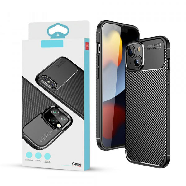 Viedtālruņa aizmugurējais vāciņš Apple iPhone 14 Pro Max Carbon Armor - Melna