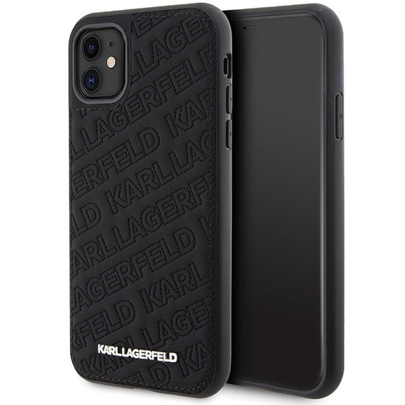 Viedtālruņa aizmugurējais vāciņš Apple iPhone 11 Quilited Pattern - Melna